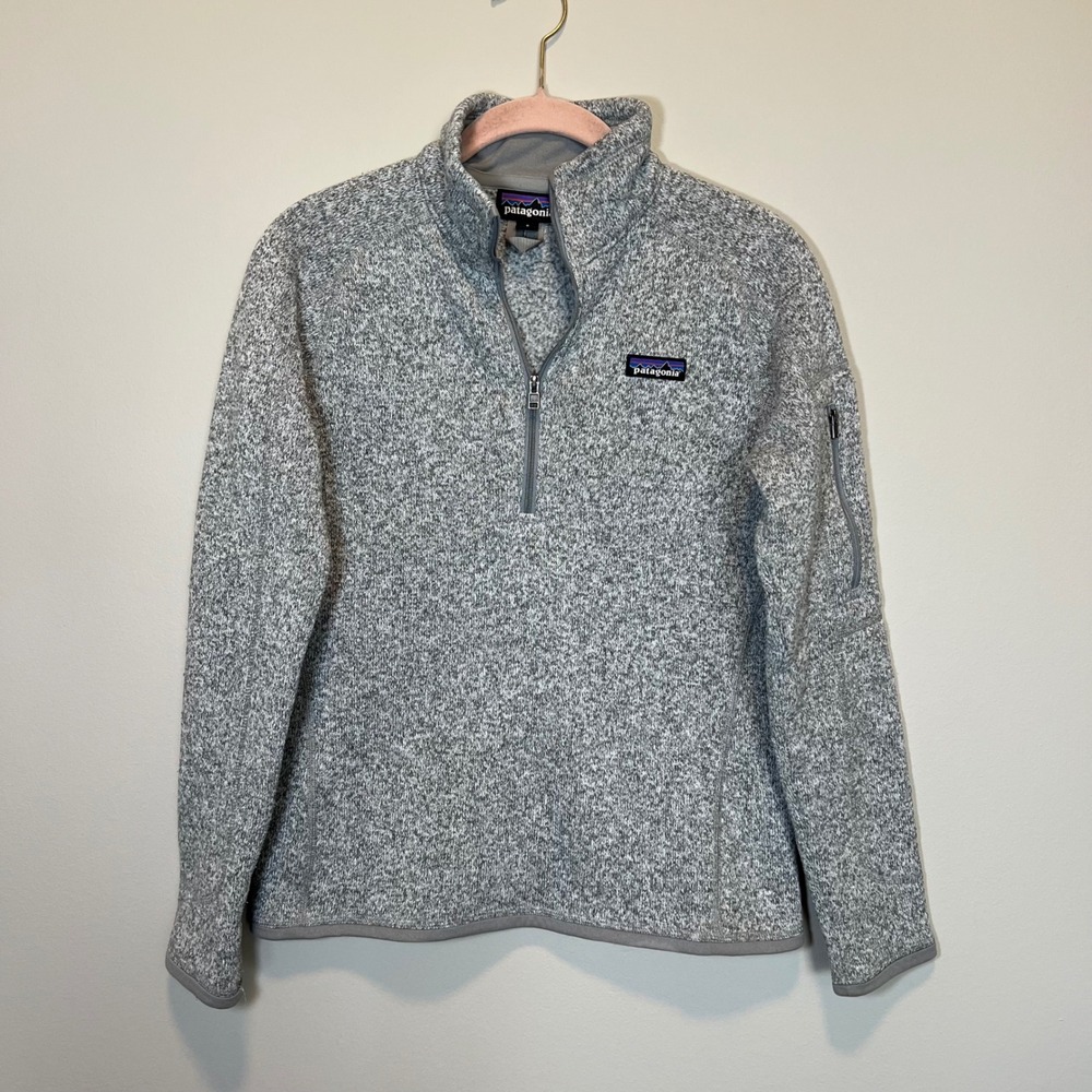 Patagonia Better Sweater 1/4 Zip Fleece Pullover Grey Heather Women's Small